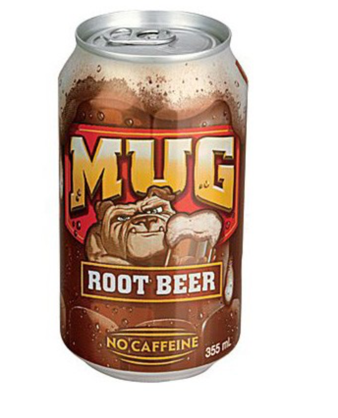 MUG root beer can