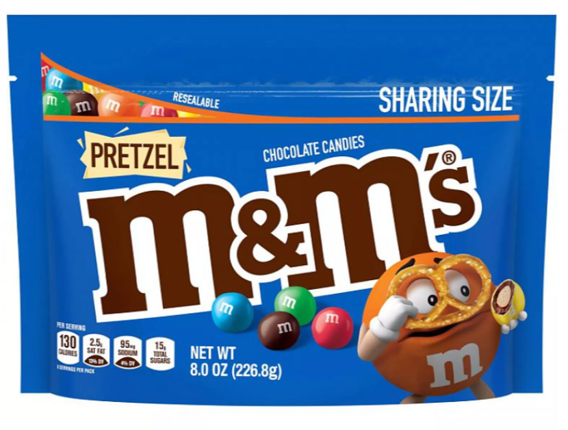 M&Ms Pretzel sharing size