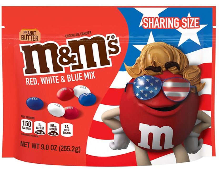 M&Ms Peanut Butter Red,White&Blue Mix