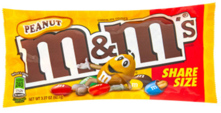 M&M's Chocolate Candies, Peanut Butter, Sharing Size - 9.60 oz